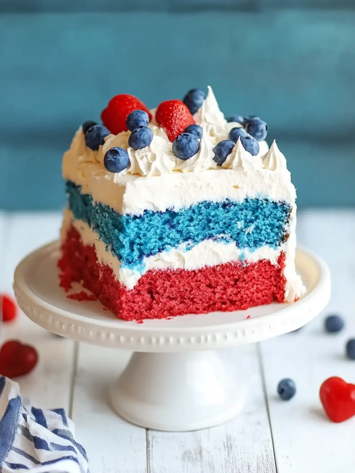 Red white and blue cake recipe