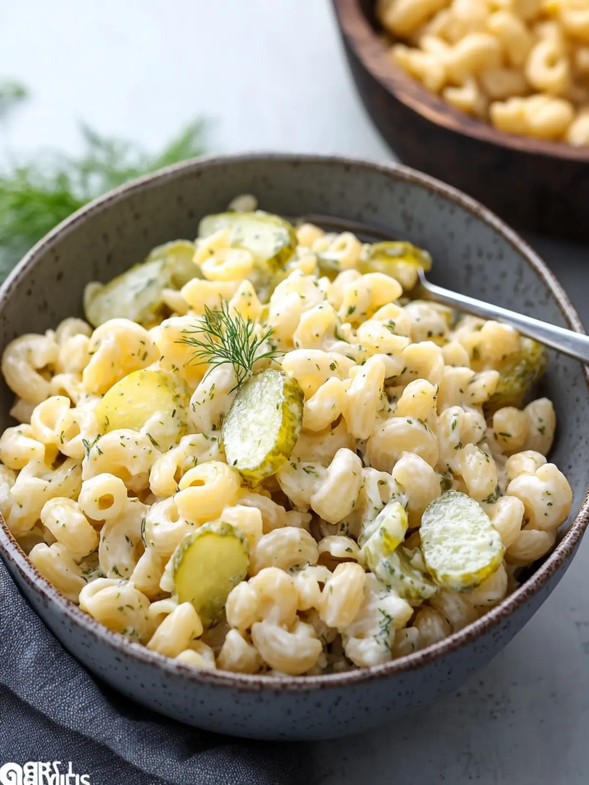 Dill pickle pasta salad recipe