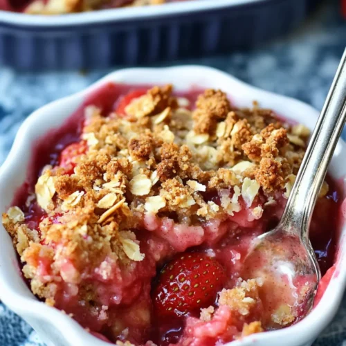 Strawberry rhubarb crisp recipe