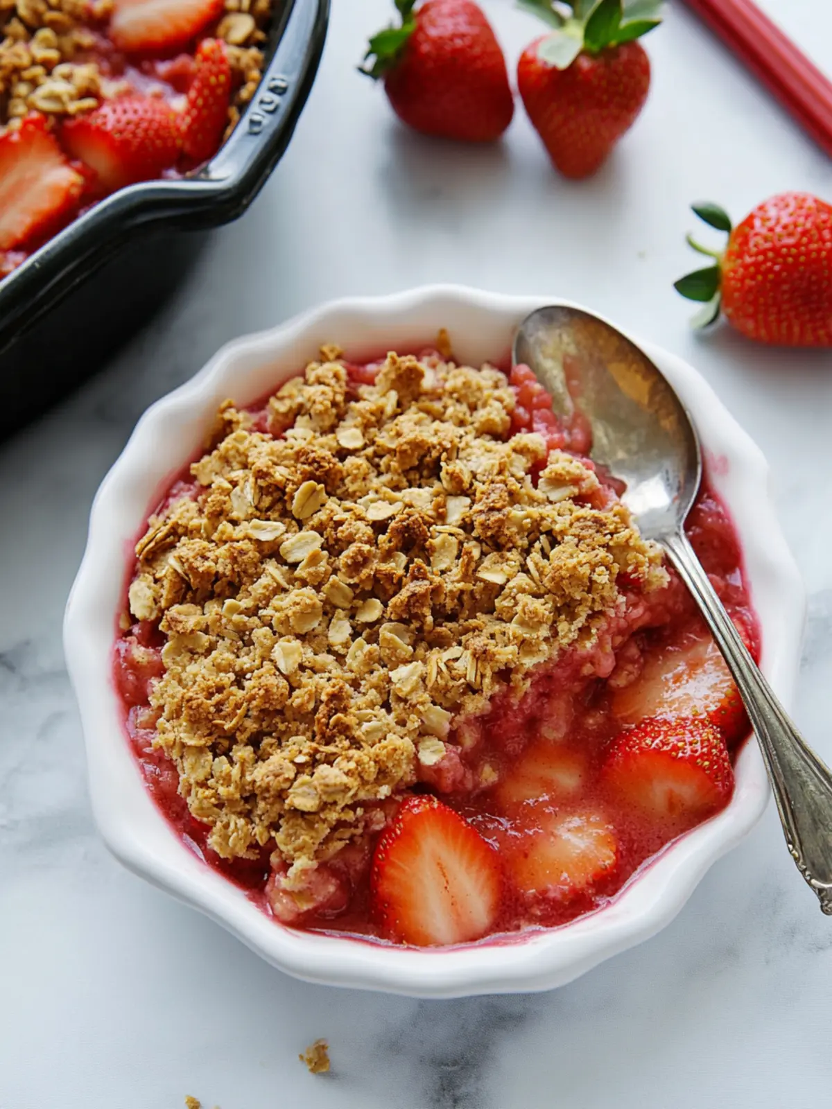strawberry rhubarb crisp