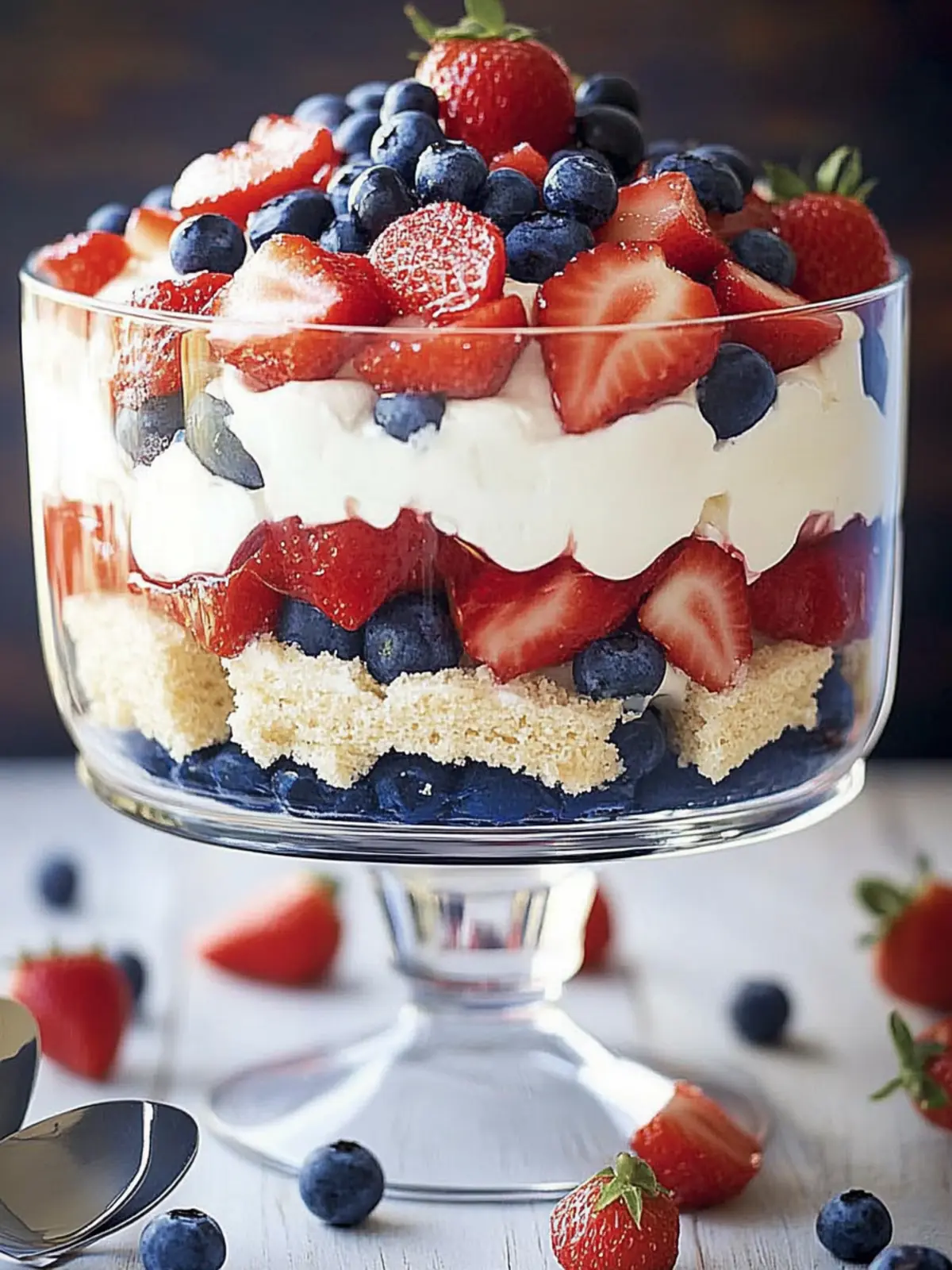 Red white and blue trifle recipe