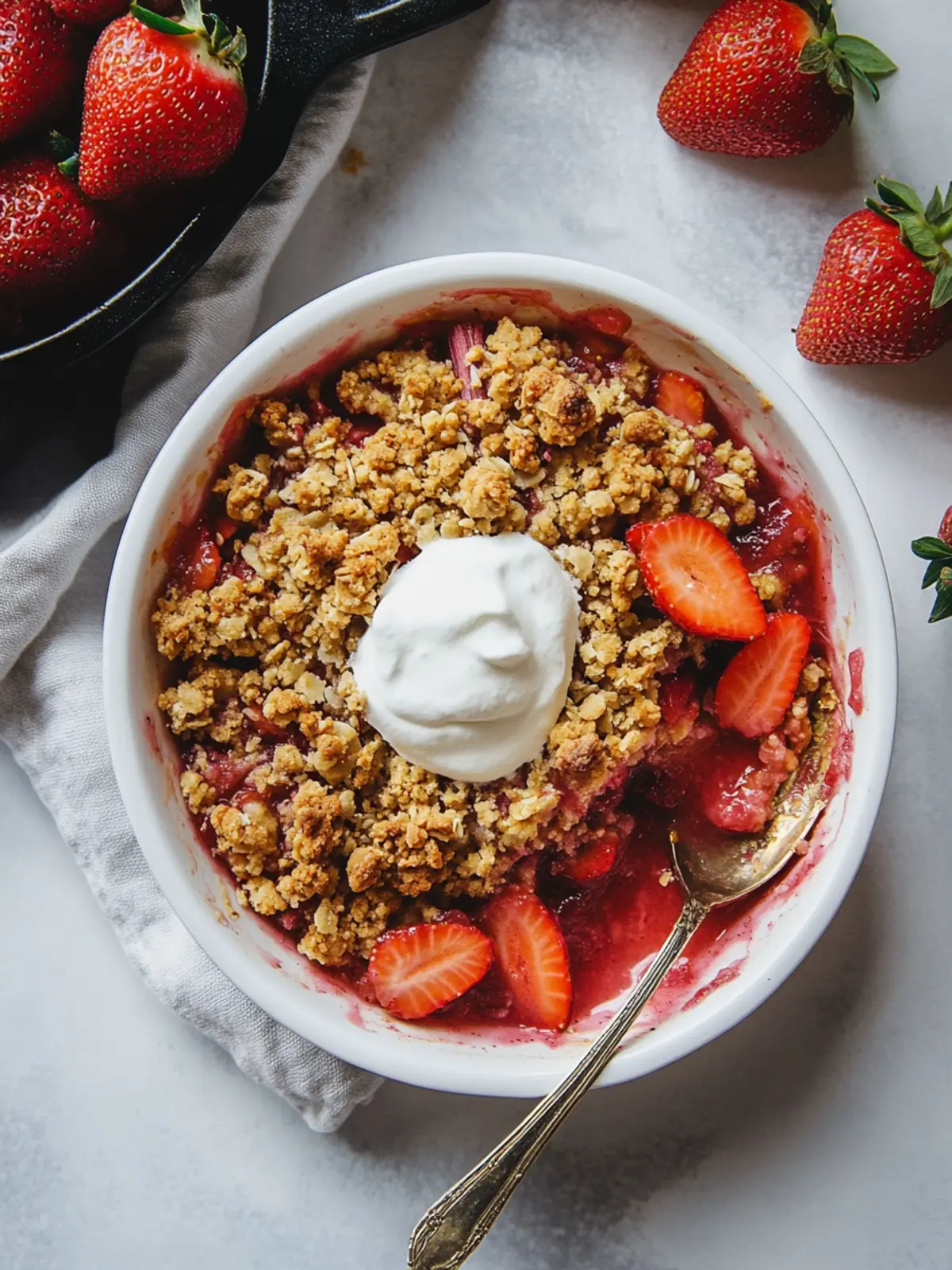 strawberry rhubarb crisp