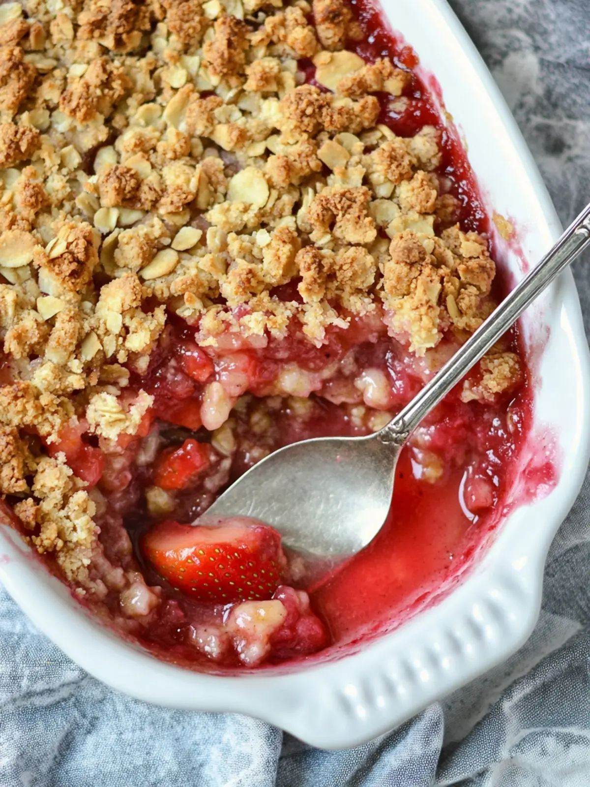 Strawberry rhubarb crisp recipe