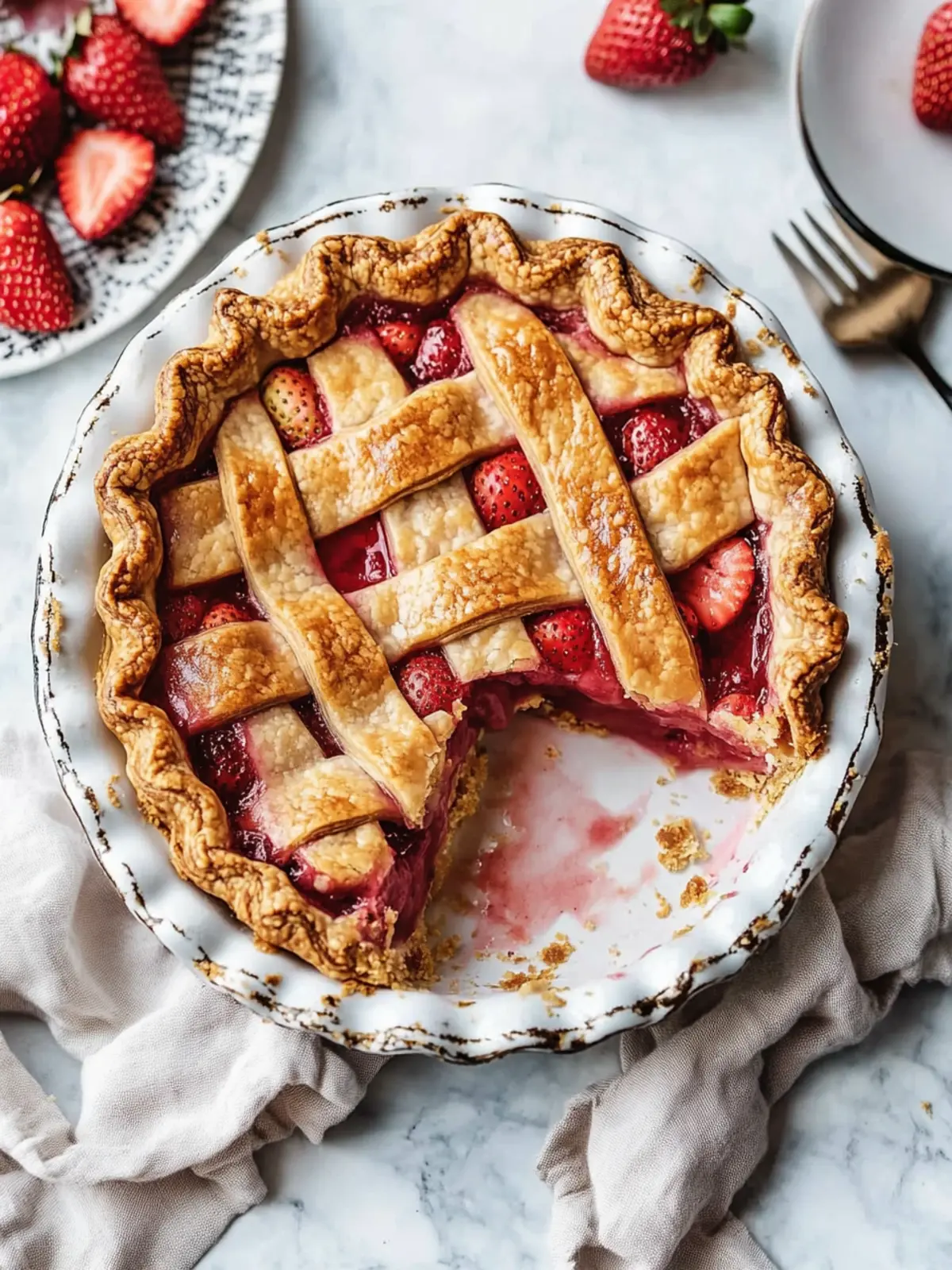 Strawberry rhubarb pie recipe