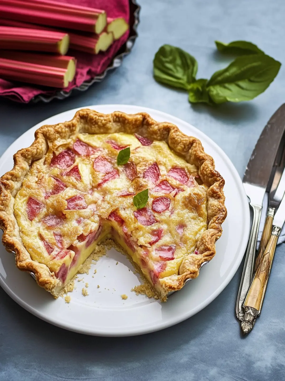 rhubarb custard pie