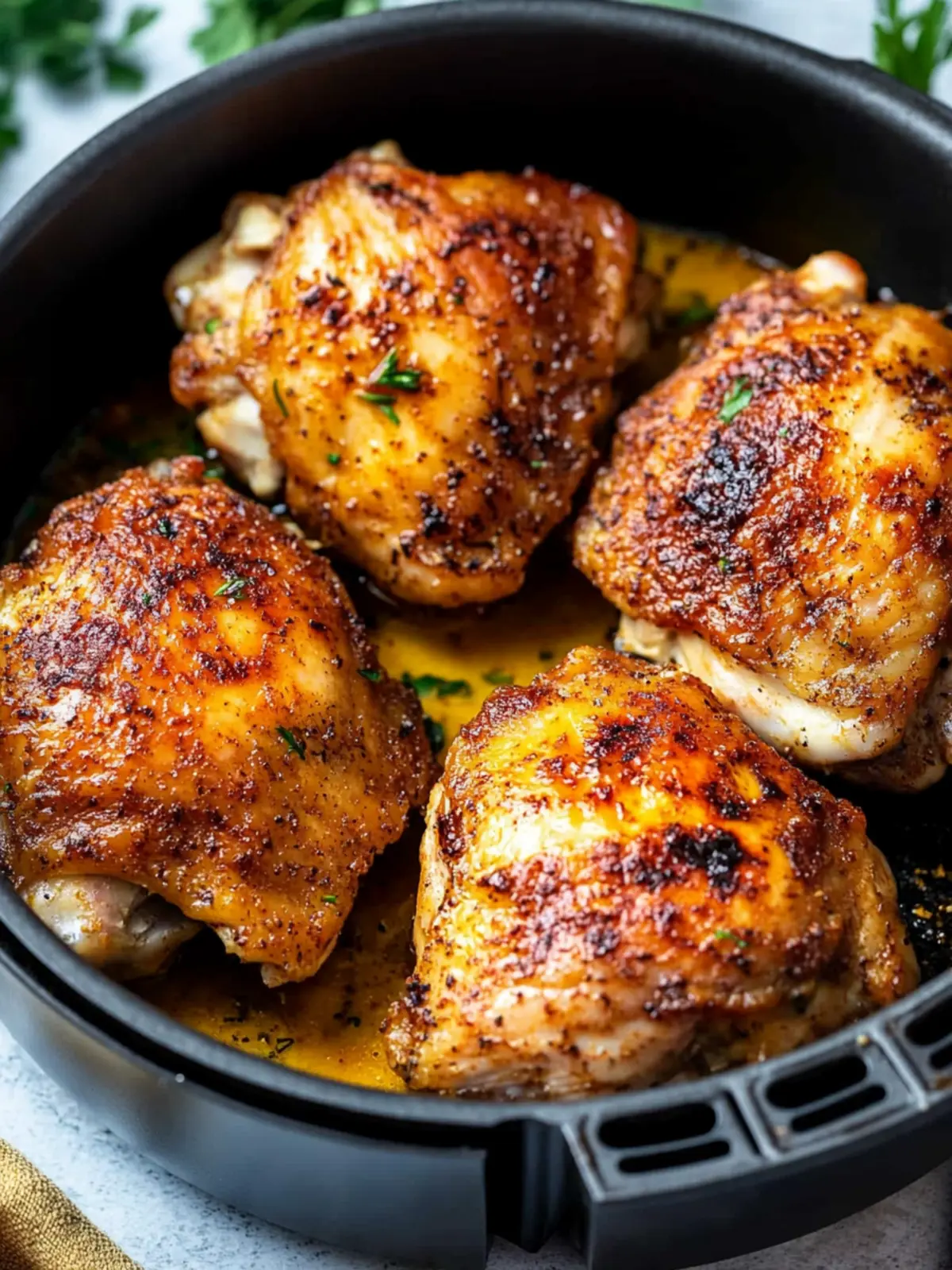 Air fryer chicken thighs recipe