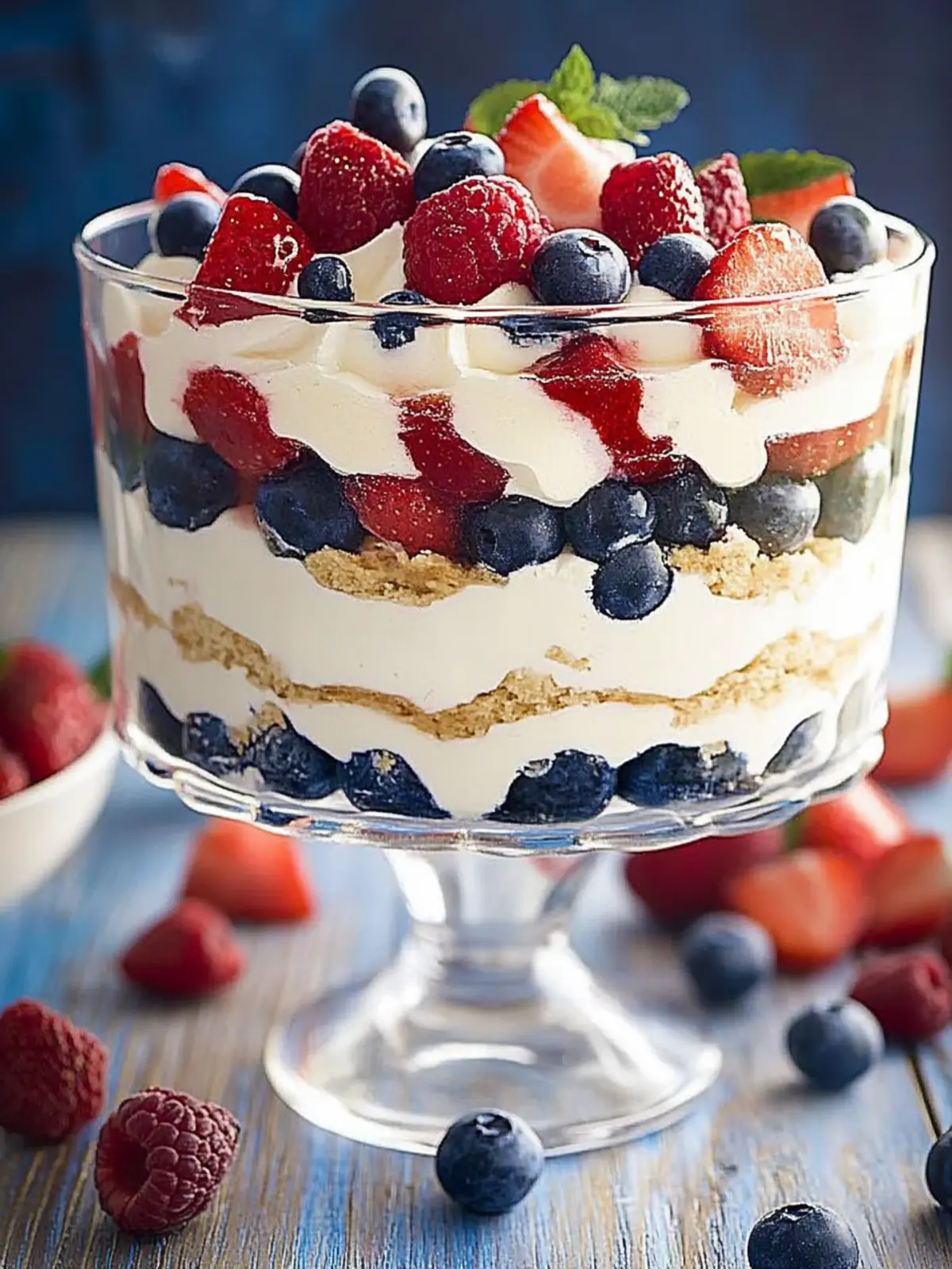 Red white and blue trifle recipe