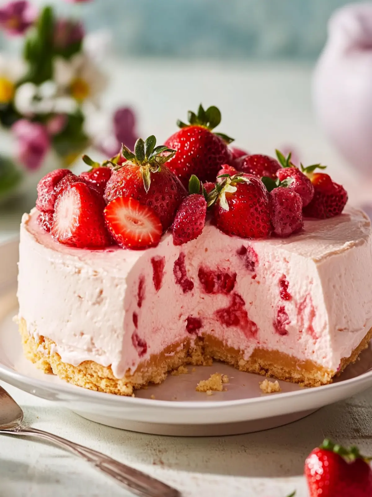 No bake strawberry cheesecake recipe