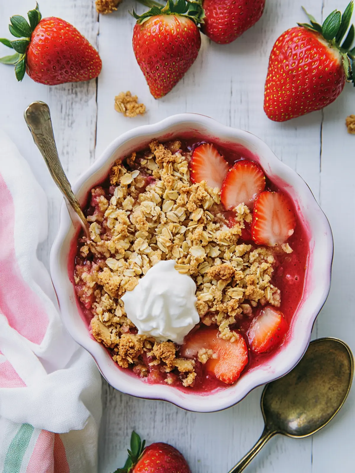 strawberry rhubarb crisp