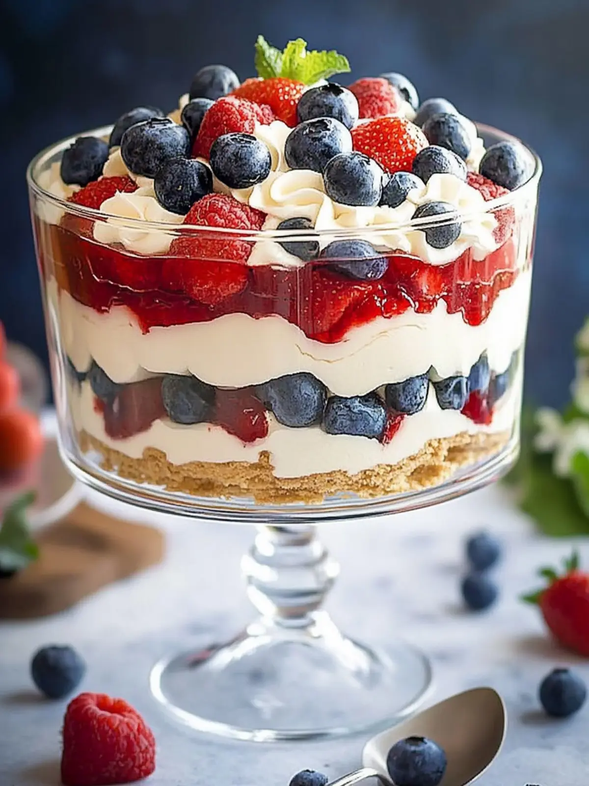 Red white and blue trifle recipe