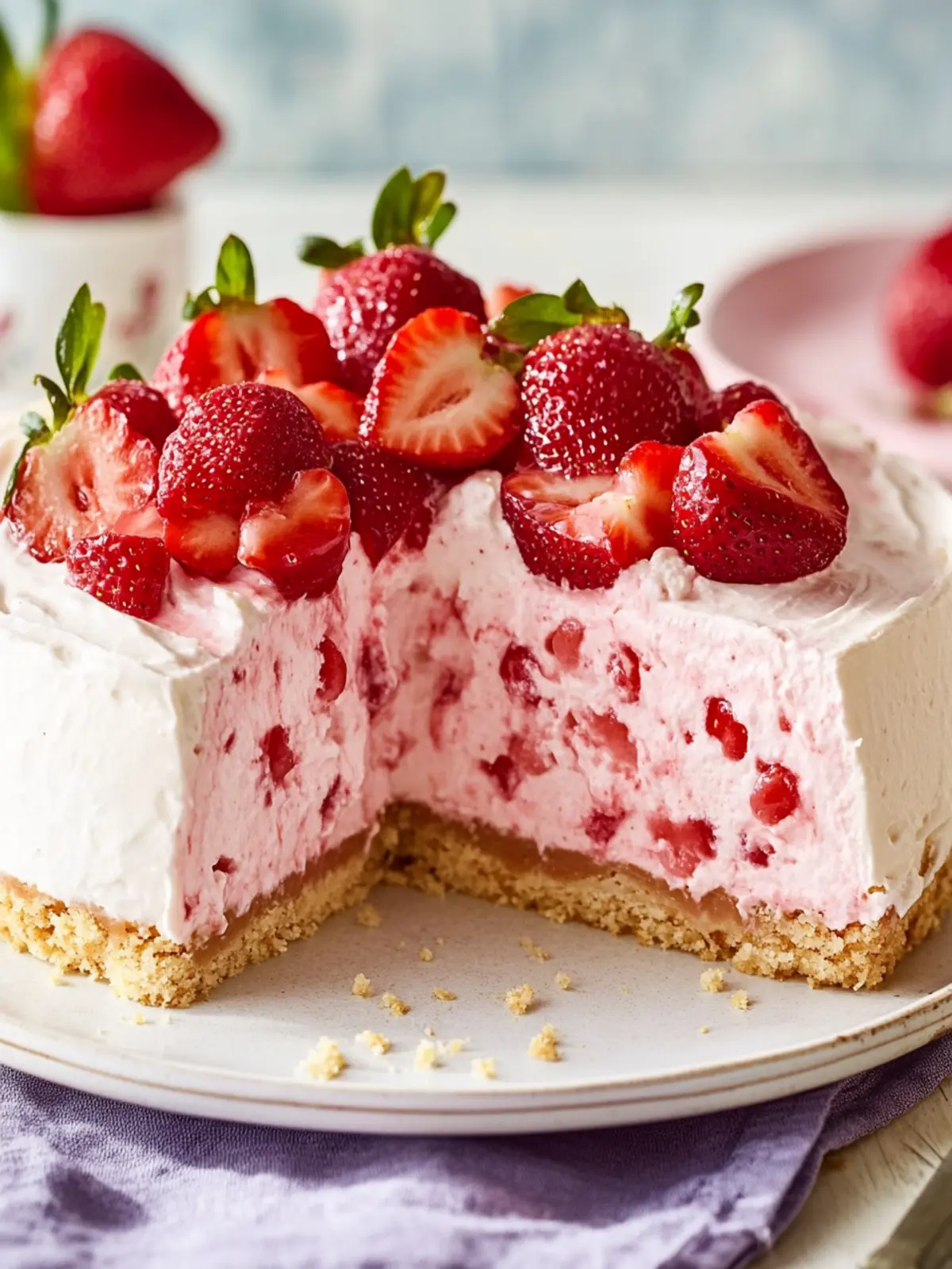 No bake strawberry cheesecake recipe