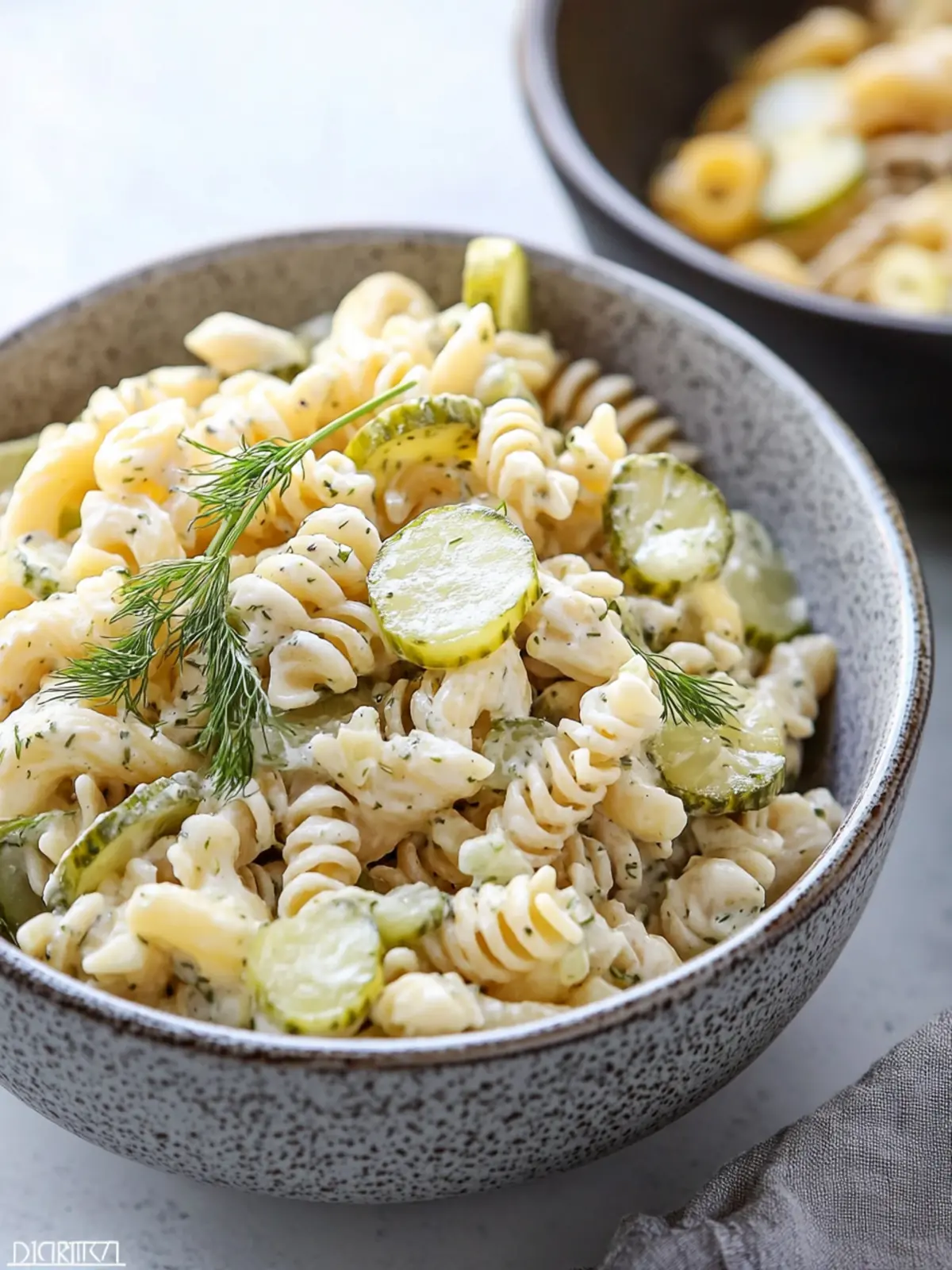Dill pickle pasta salad recipe