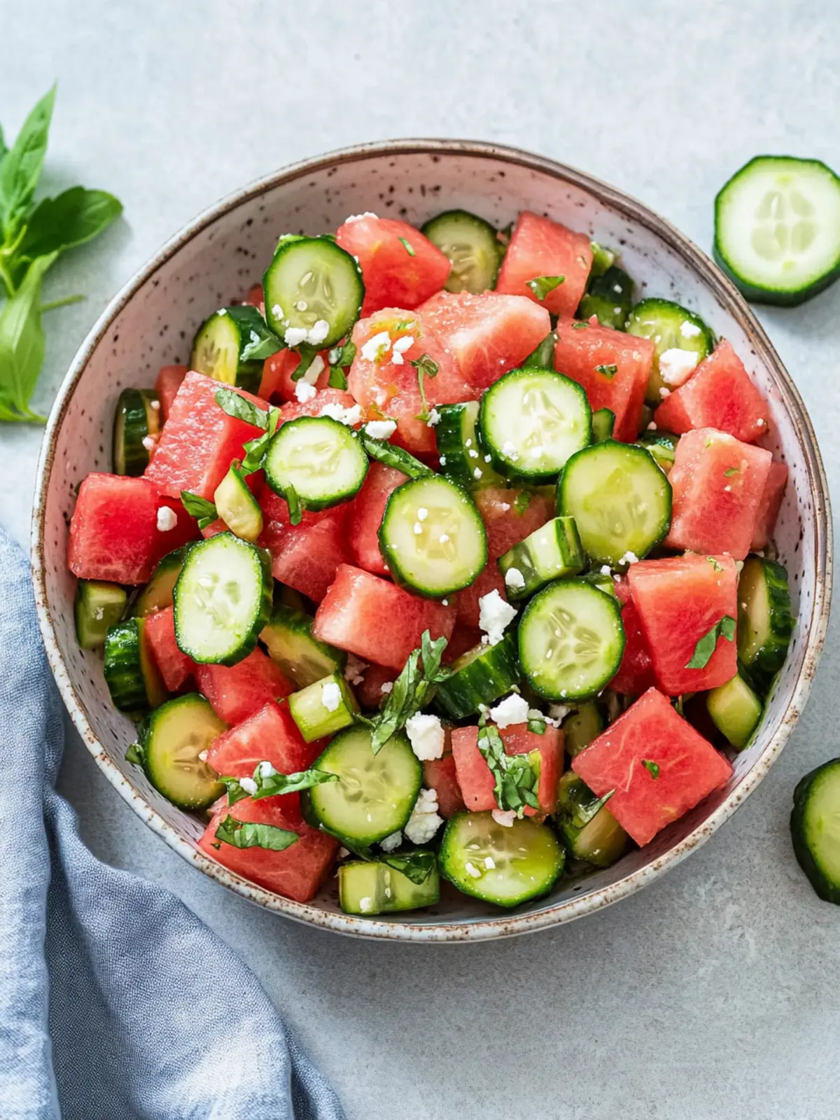 Watermelon cucumber salad recipe
