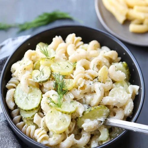 Dill pickle pasta salad recipe