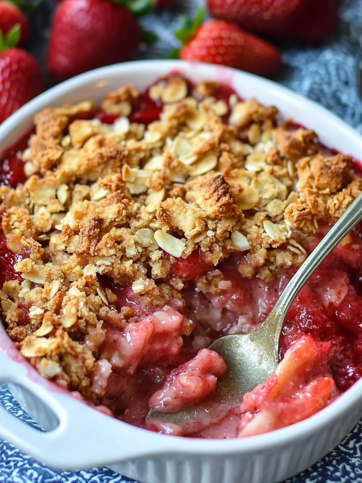 Strawberry rhubarb crisp recipe