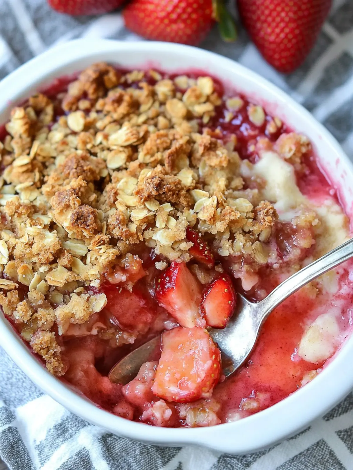 Strawberry rhubarb crisp recipe