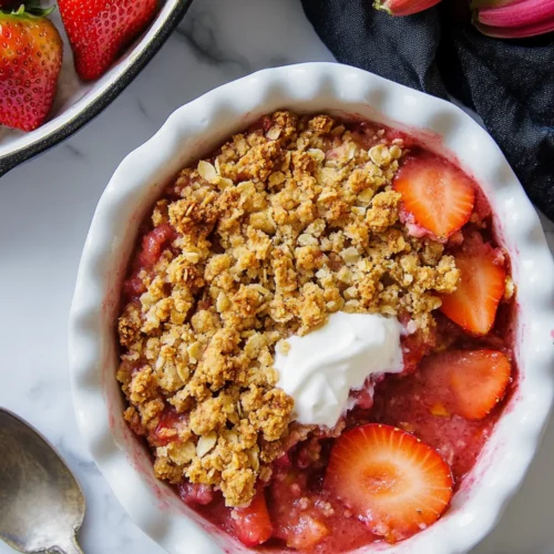 strawberry rhubarb crisp