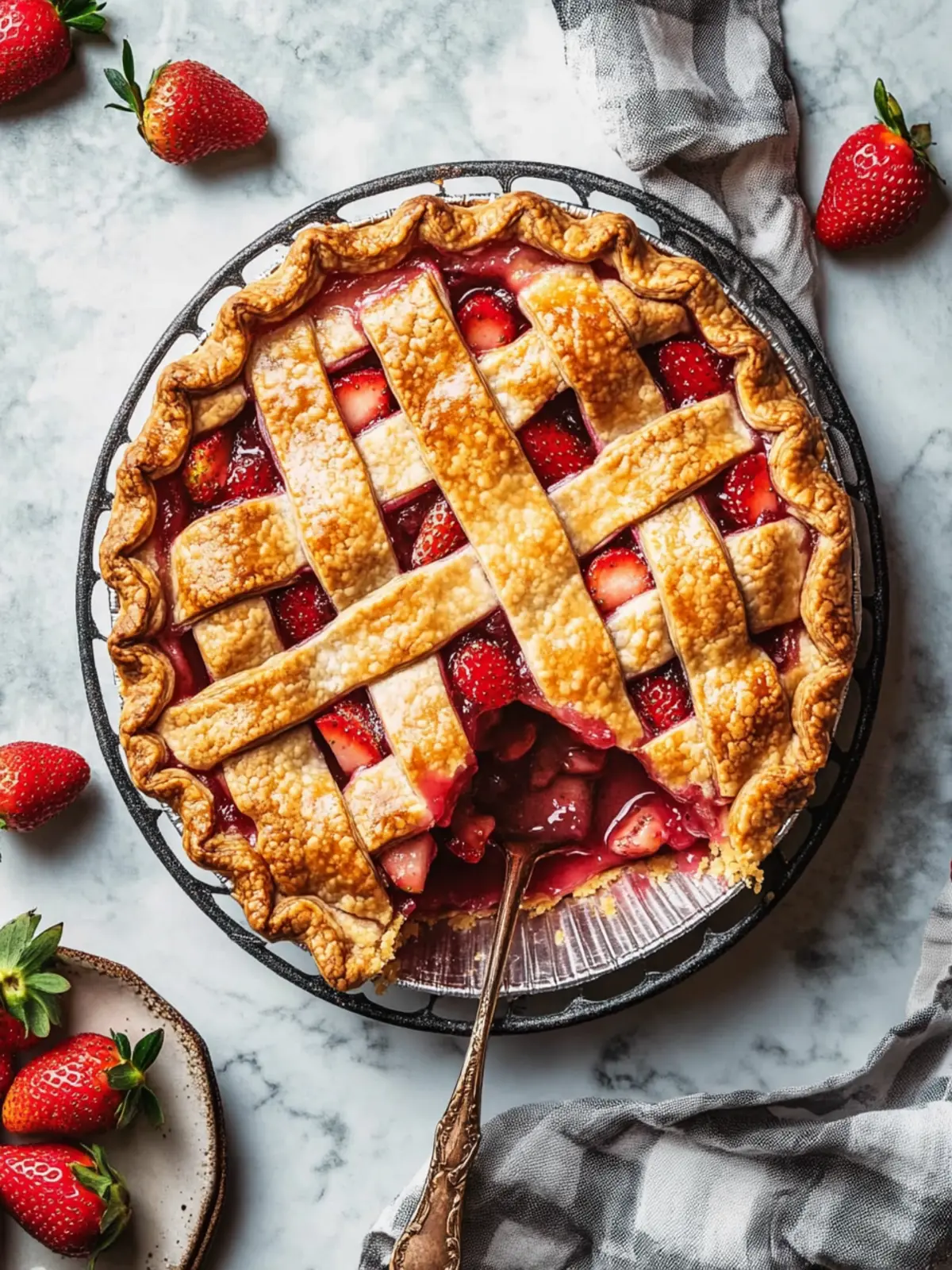Strawberry rhubarb pie recipe