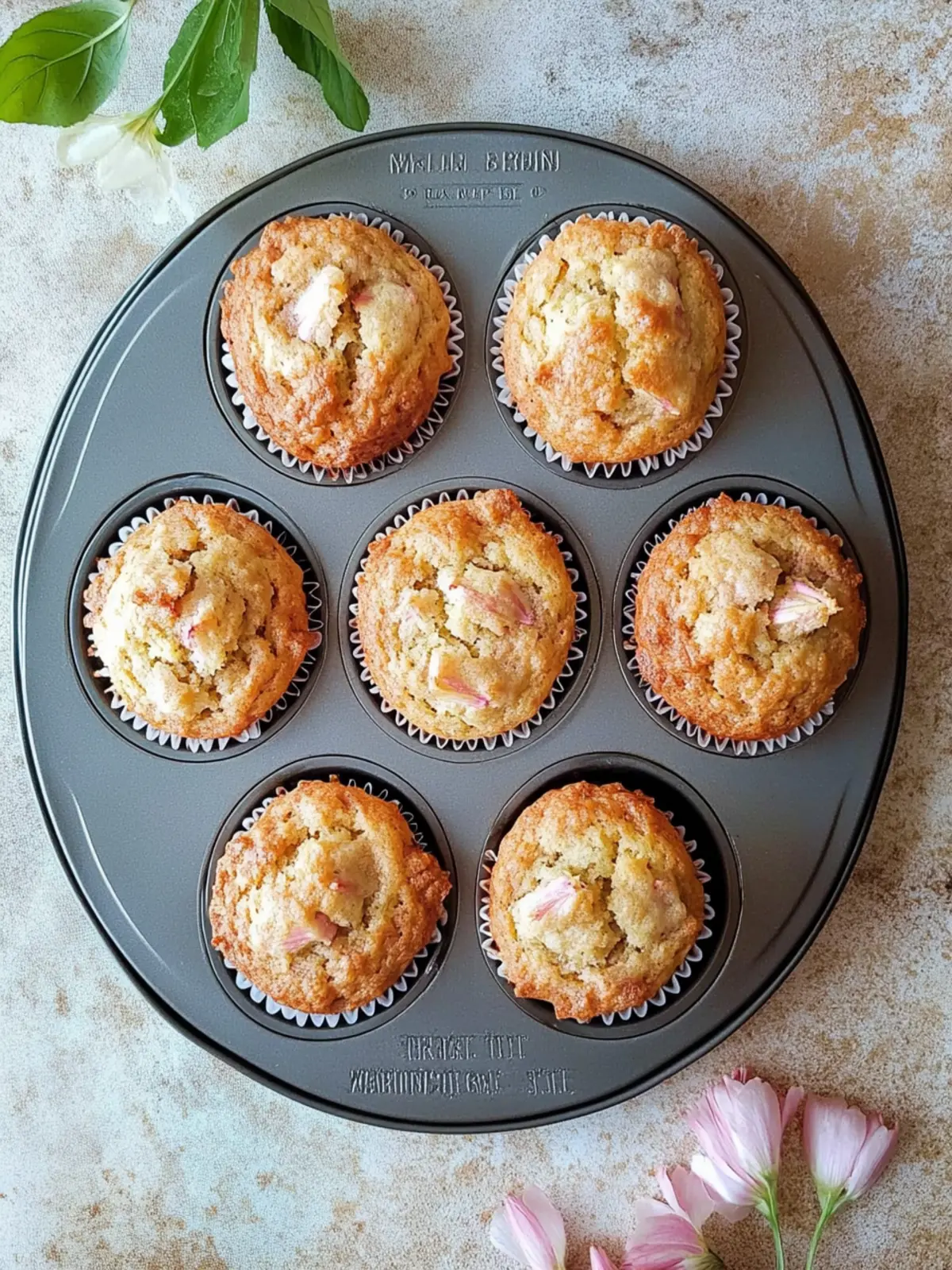Rhubarb muffins recipe