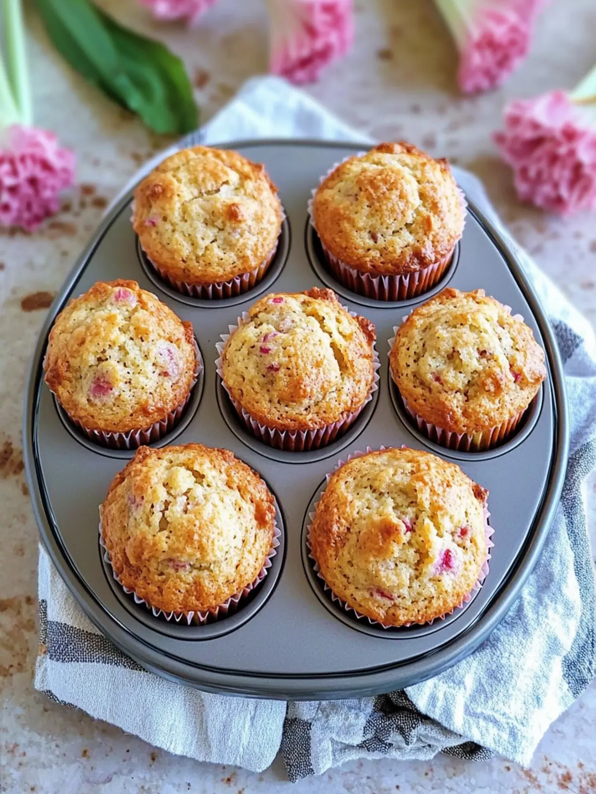 Rhubarb muffins recipe
