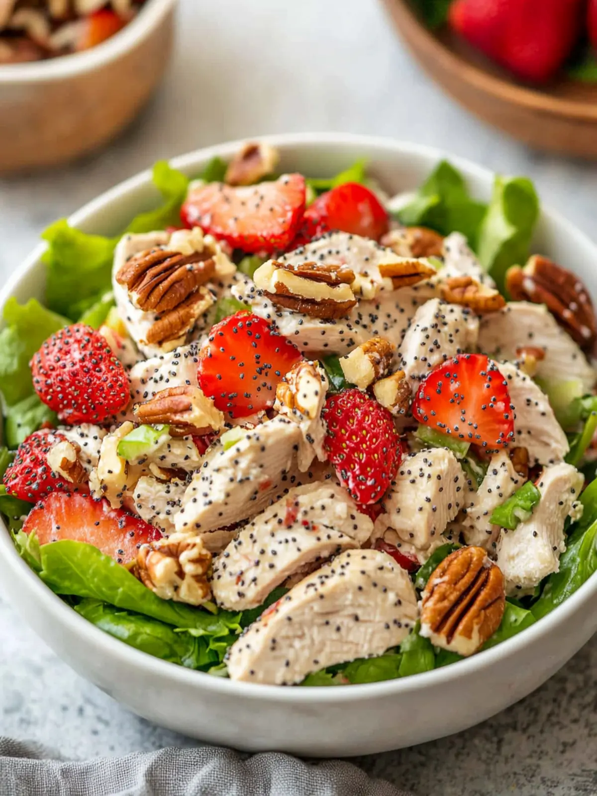 Strawberry Poppy Seed Pecan Chicken Salad