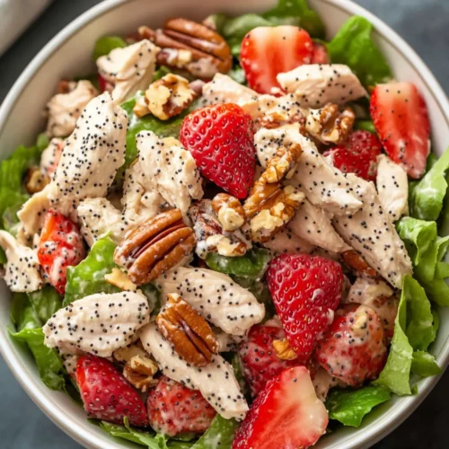 Strawberry Poppy Seed Pecan Chicken Salad