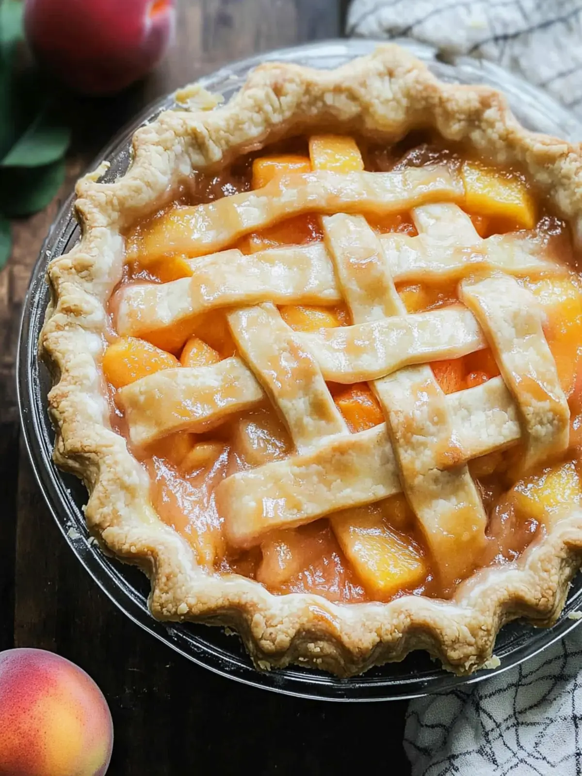 fresh peach pie