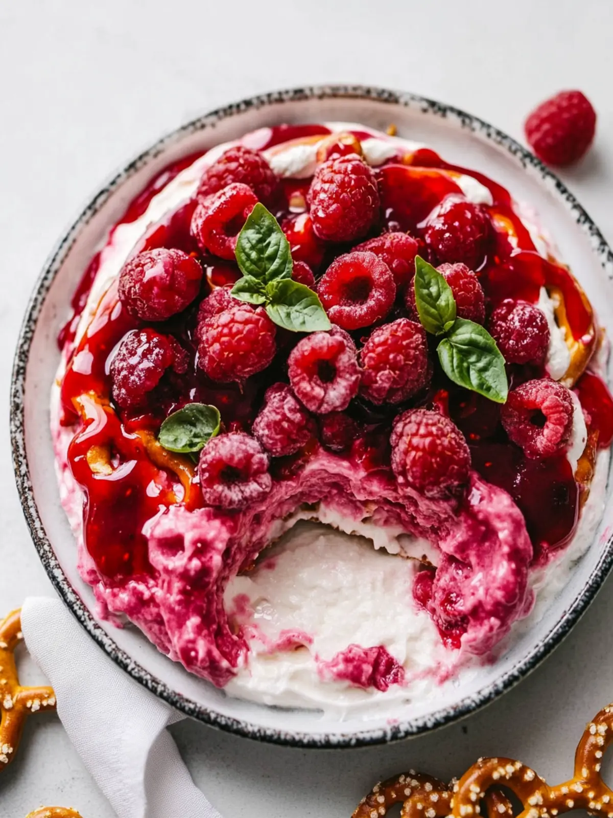 raspberry pretzel salad