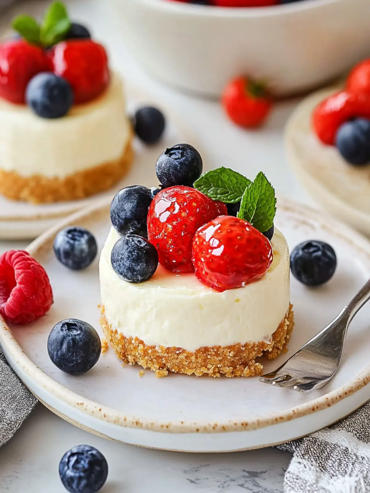 no bake mini cheesecake