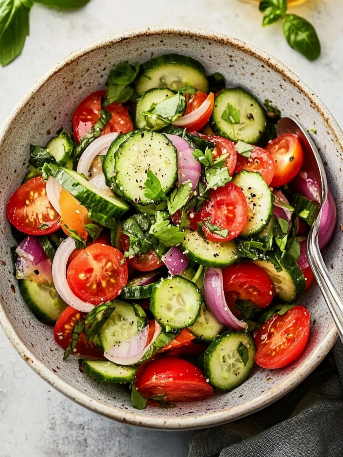 cucumber tomato onion salad