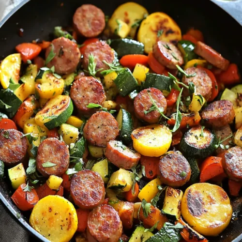 Sausage and Veggies Skillet - 30 Minute, One-Pan Meal