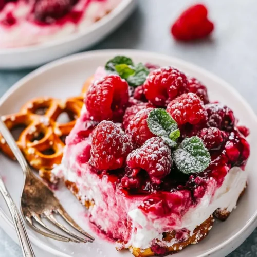 raspberry pretzel salad