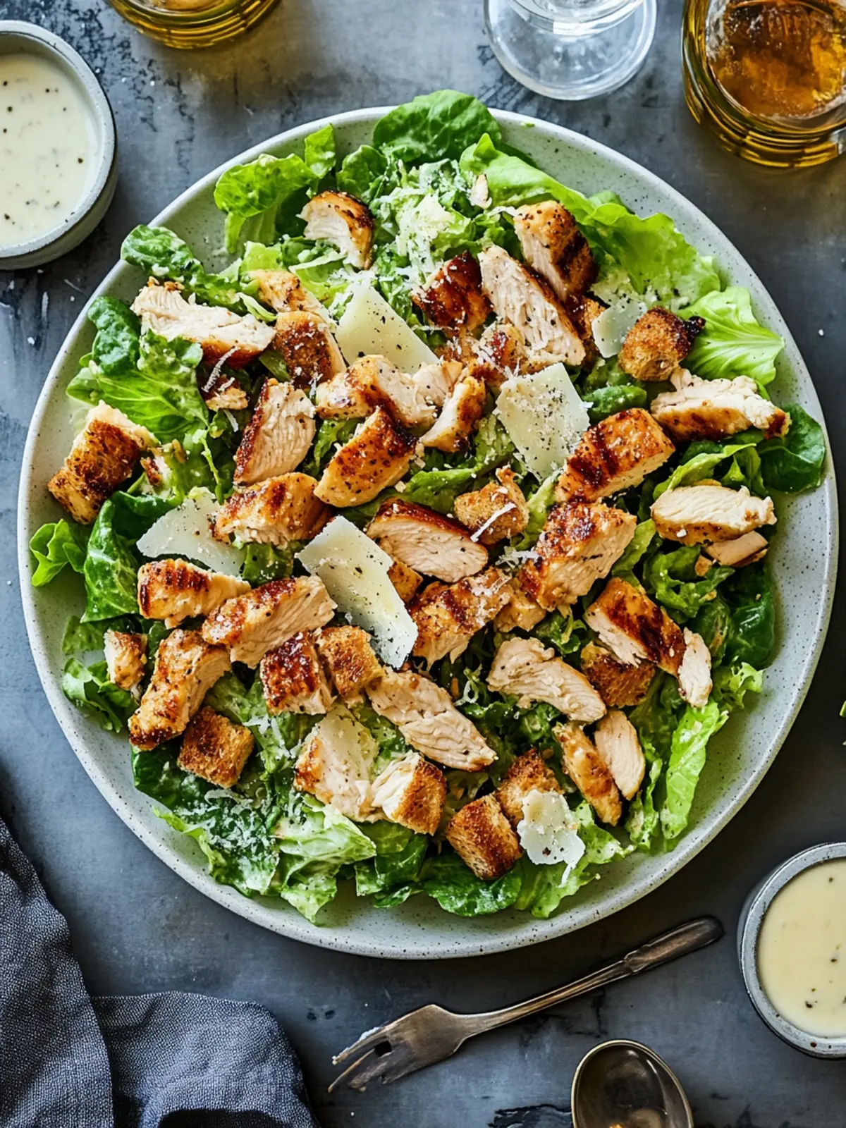 Perfect Chicken Caesar Salad with Homemade Croutons Delight